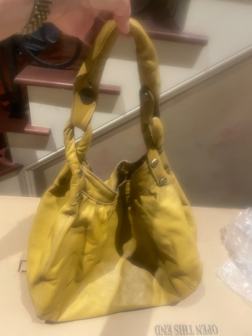 Lucky brand golden yellow leather purse